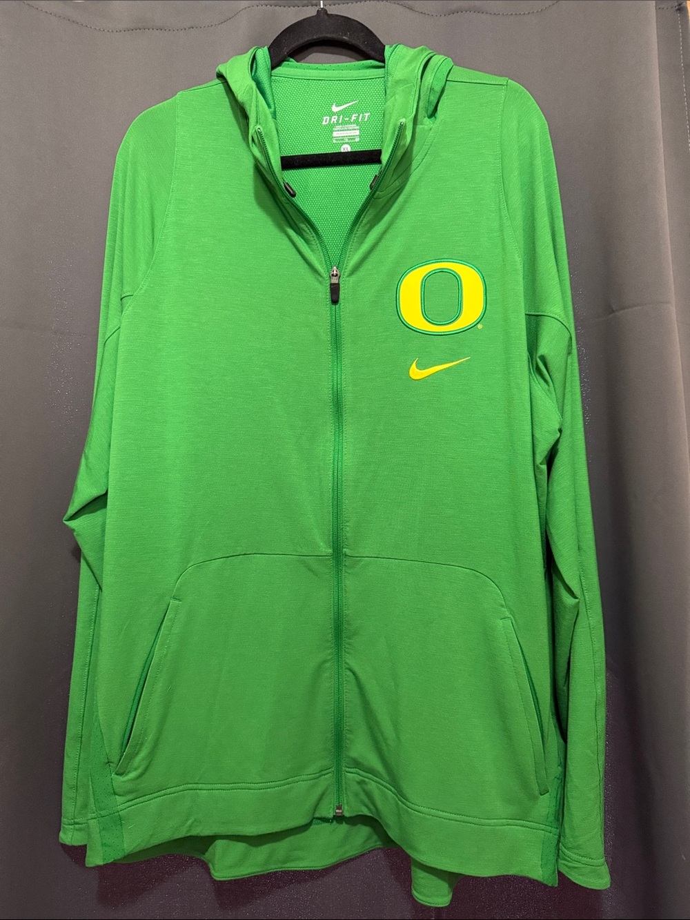 Oregon Ducks XL Zip Up Hooded Jacket
